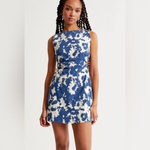 Abercrombie & Fitch Navy and White Floral Mini Dress